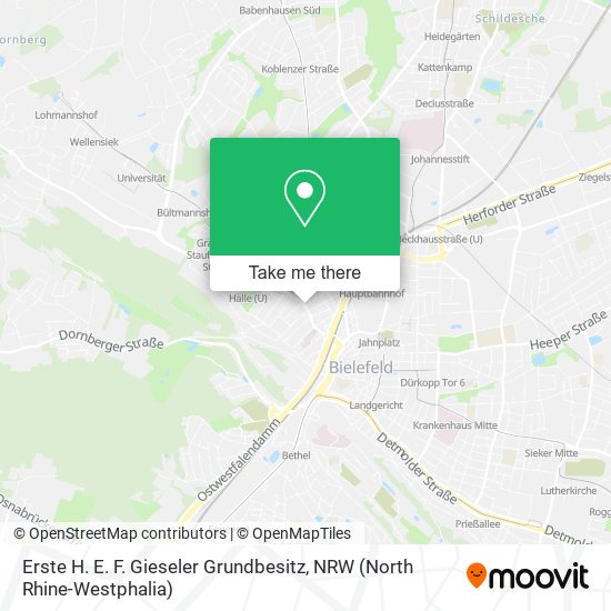Erste H. E. F. Gieseler Grundbesitz map