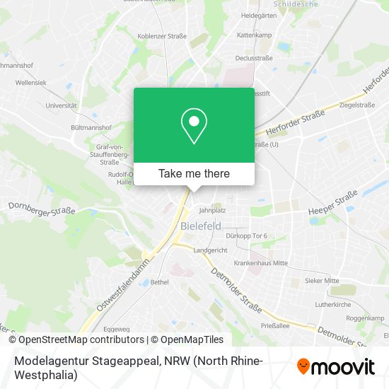Modelagentur Stageappeal map