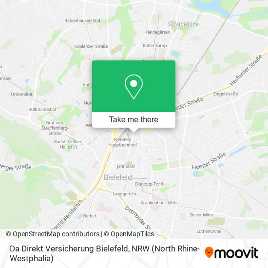 Карта Da Direkt Versicherung Bielefeld