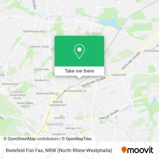 Bielefeld Fon Fax map