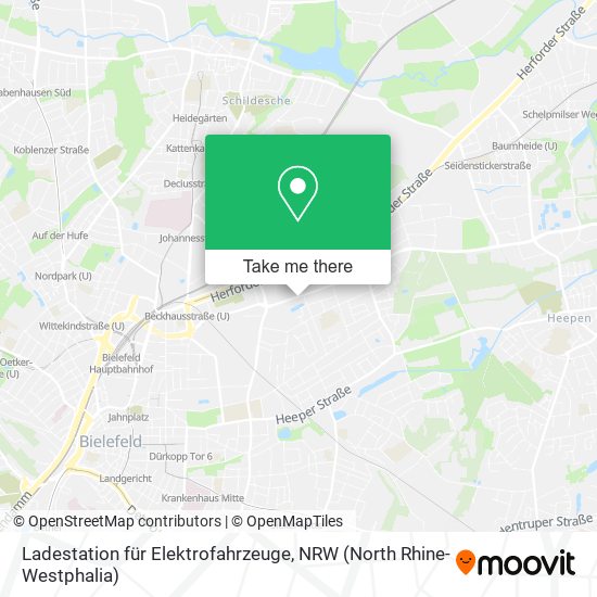 Ladestation für Elektrofahrzeuge map