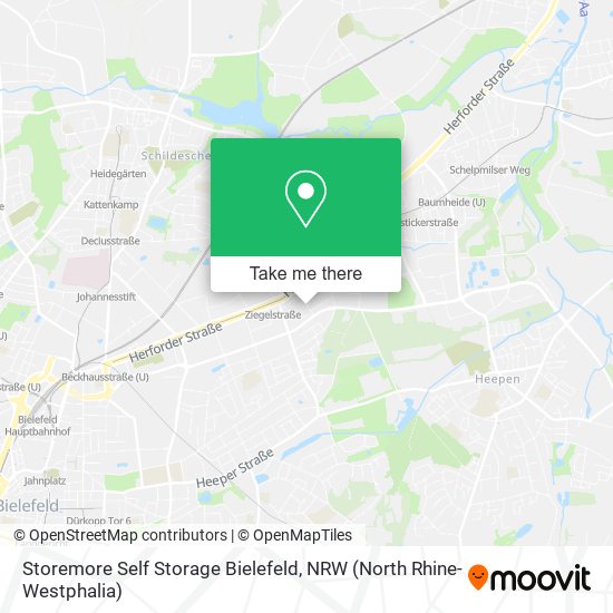 Storemore Self Storage Bielefeld map