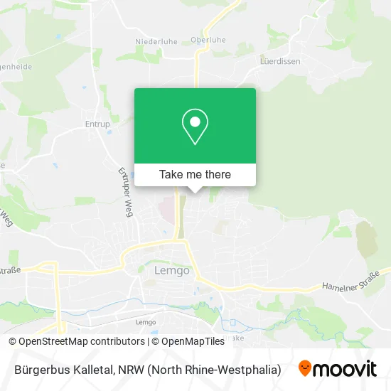 Карта Bürgerbus Kalletal