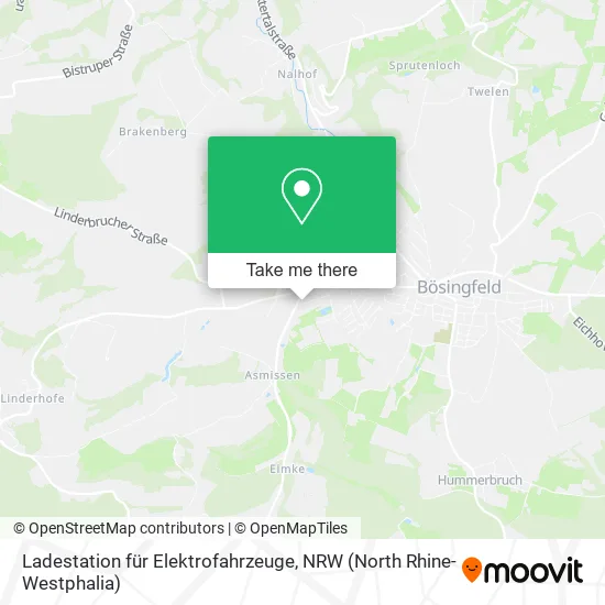 Карта Ladestation für Elektrofahrzeuge