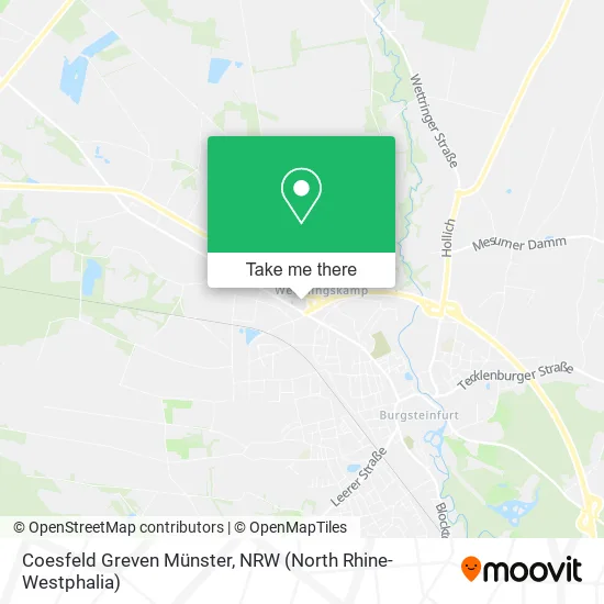 Карта Coesfeld Greven Münster
