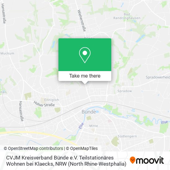 CVJM Kreisverband Bünde e.V. Teilstationäres Wohnen bei Klaecks map