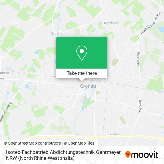 Карта Isotec-Fachbetrieb Abdichtungstechnik Gehrmeyer