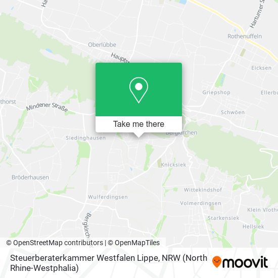 Steuerberaterkammer Westfalen Lippe map