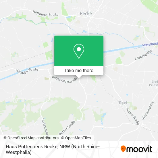 Haus Püttenbeck Recke map