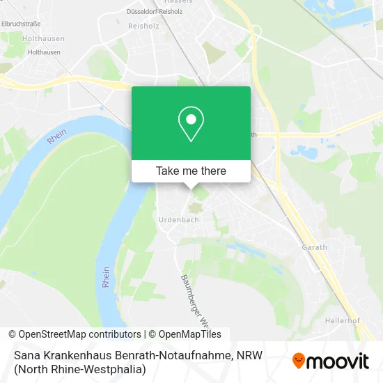 Карта Sana Krankenhaus Benrath-Notaufnahme