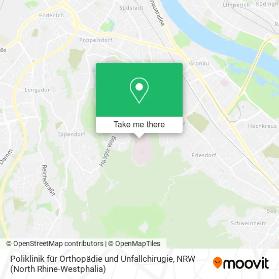Карта Poliklinik für Orthopädie und Unfallchirugie