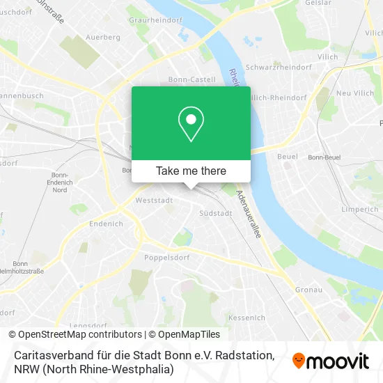 Карта Caritasverband für die Stadt Bonn e.V. Radstation