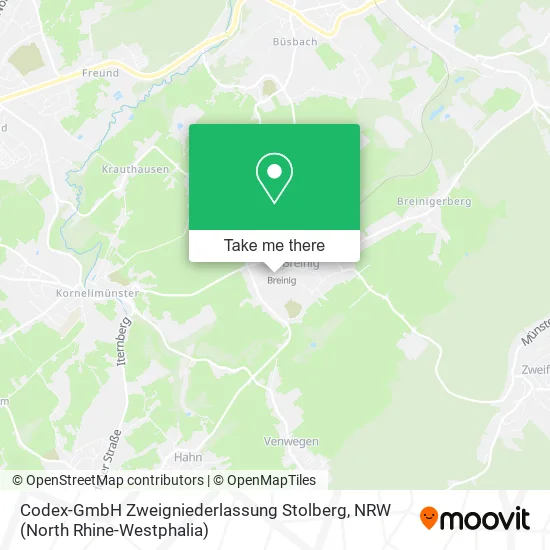 Карта Codex-GmbH Zweigniederlassung Stolberg