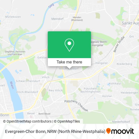 Evergreen-Chor Bonn map