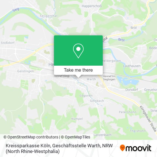 Kreissparkasse Köln, Geschäftsstelle Warth map