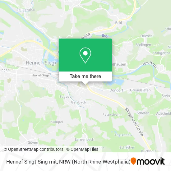 Карта Hennef Singt Sing mit