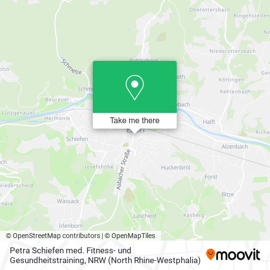 Petra Schiefen med. Fitness- und Gesundheitstraining map