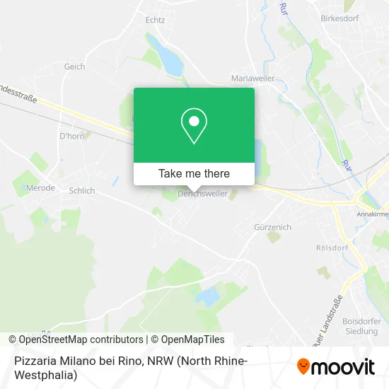 Карта Pizzaria Milano bei Rino