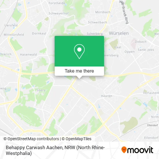 Карта Behappy Carwash Aachen