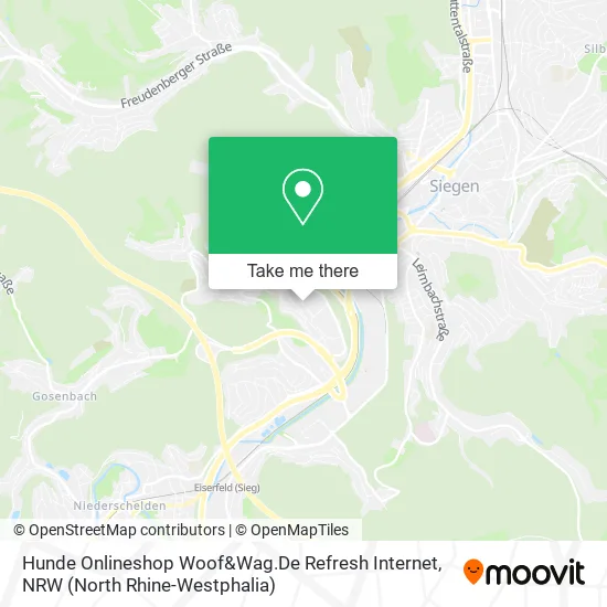 Карта Hunde Onlineshop Woof&Wag.De Refresh Internet