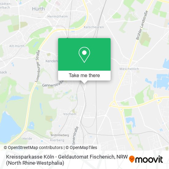 Карта Kreissparkasse Köln - Geldautomat Fischenich