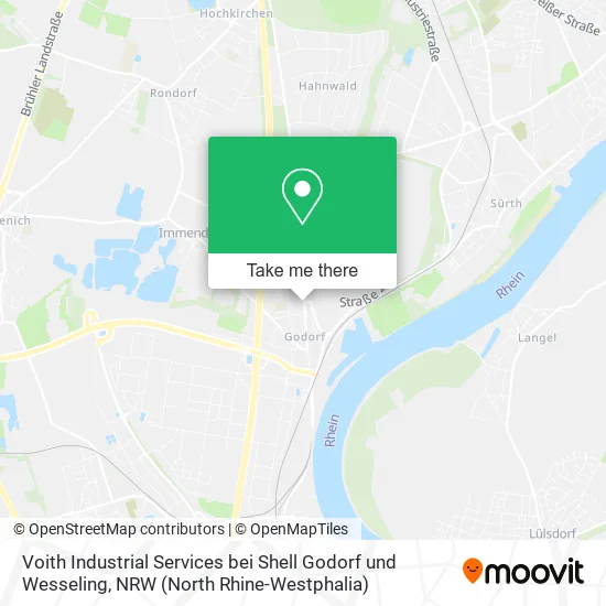 Карта Voith Industrial Services bei Shell Godorf und Wesseling