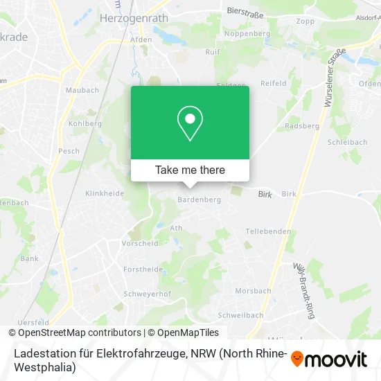 Карта Ladestation für Elektrofahrzeuge