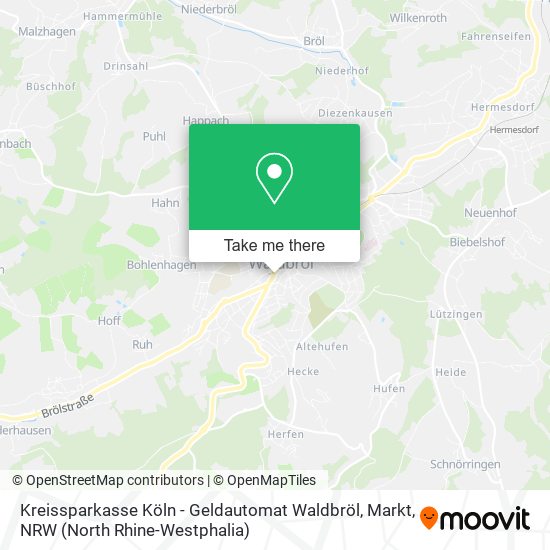 Kreissparkasse Köln - Geldautomat Waldbröl, Markt map