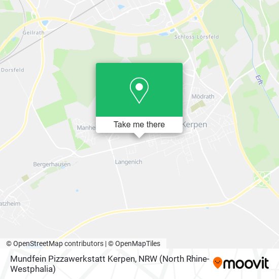 Карта Mundfein Pizzawerkstatt Kerpen