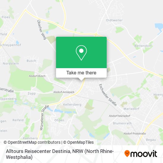 Alltours Reisecenter Destinia map