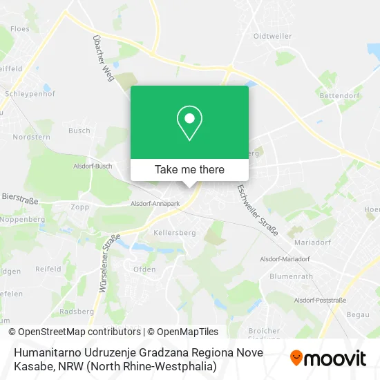 Карта Humanitarno Udruzenje Gradzana Regiona Nove Kasabe