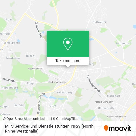 MTS Service- und Dienstleistungen map