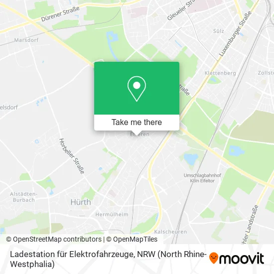 Карта Ladestation für Elektrofahrzeuge