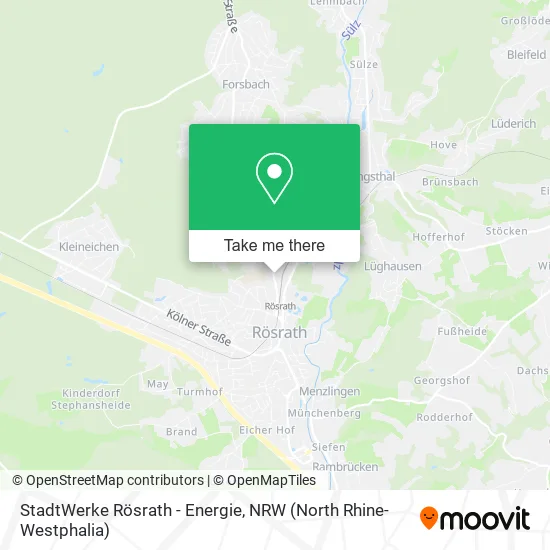 Карта StadtWerke Rösrath - Energie
