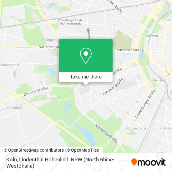 Карта Köln, Lindenthal Hohenlind