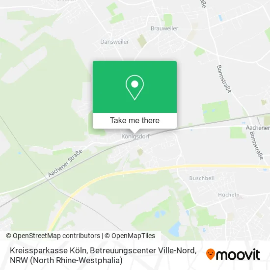 Kreissparkasse Köln, Betreuungscenter Ville-Nord map