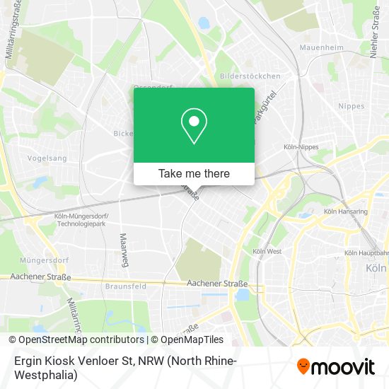 Ergin Kiosk Venloer St map