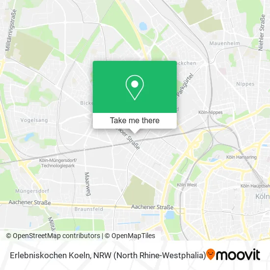 Карта Erlebniskochen Koeln