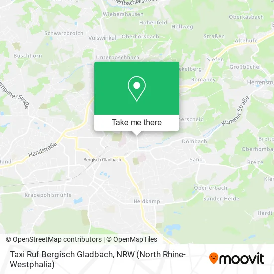 Карта Taxi Ruf Bergisch Gladbach