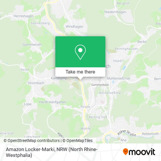 Amazon Locker-Marki map