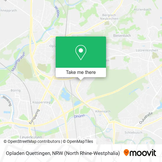 Карта Opladen Quettingen