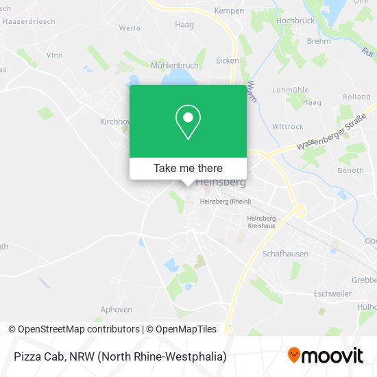 Pizza Cab map