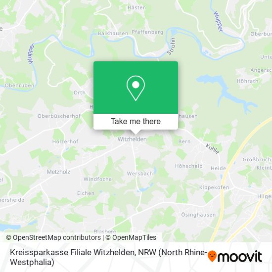 Карта Kreissparkasse Filiale Witzhelden