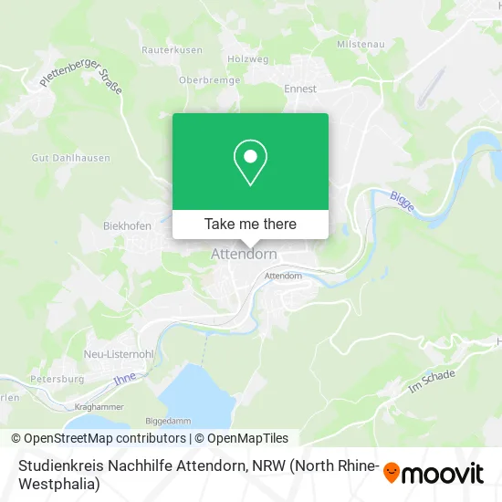 Карта Studienkreis Nachhilfe Attendorn