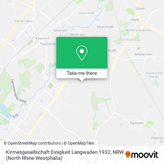 Kirmesgesellschaft Einigkeit Langwaden 1932 map