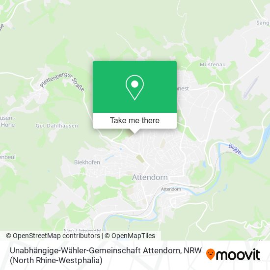 Unabhängige-Wähler-Gemeinschaft Attendorn map