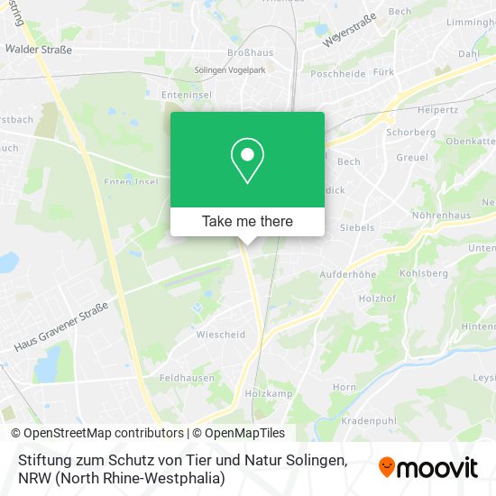 Stiftung zum Schutz von Tier und Natur Solingen map