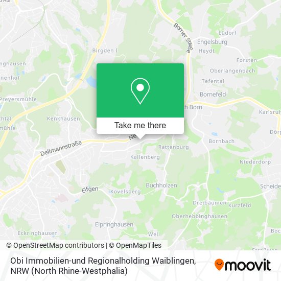 Obi Immobilien-und Regionalholding Waiblingen map