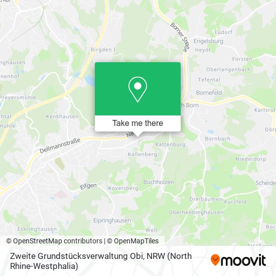 Zweite Grundstücksverwaltung Obi map