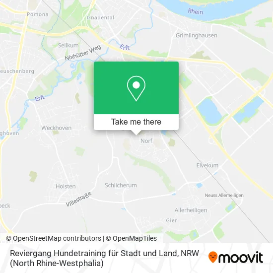 Карта Reviergang Hundetraining für Stadt und Land